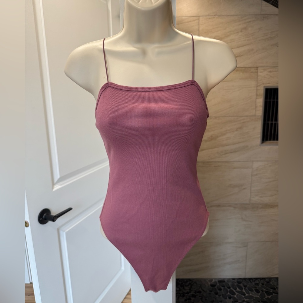 Wild Fable Dusty Rose Ribbed Top